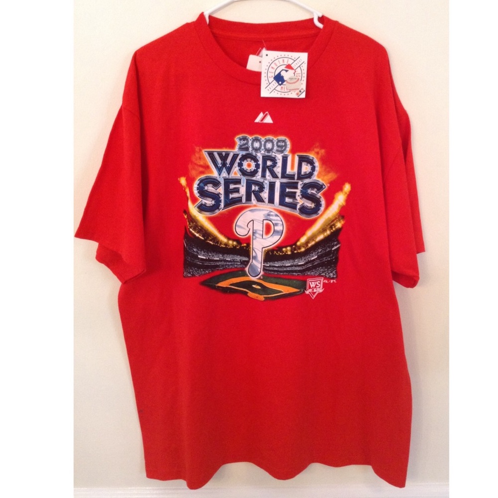 NWT Majestic 2009 Phillies World Series shirt